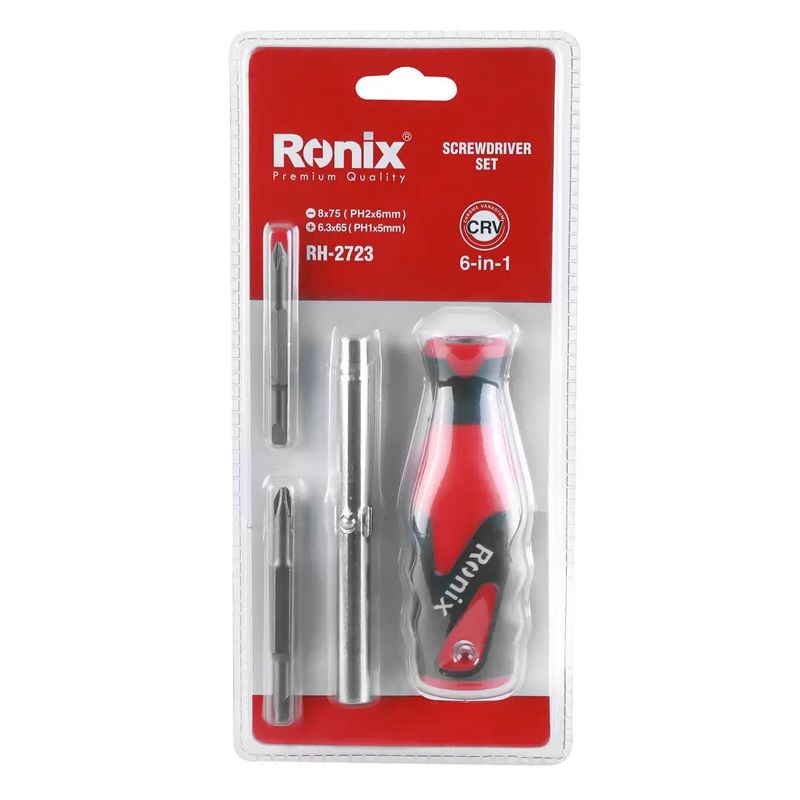 پیچ گوشتی و بکس رونیکس مدل rh 2723 مجموعه 6 عددی